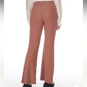 Rose colored stretchy slacks